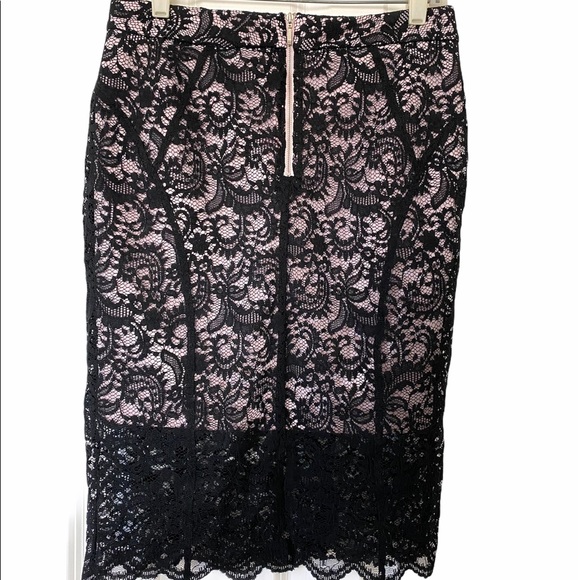 ROBERT RODRIGUEZ•Elsa black lace holiday party pencil skirt 6 NWT - Picture 3 of 8